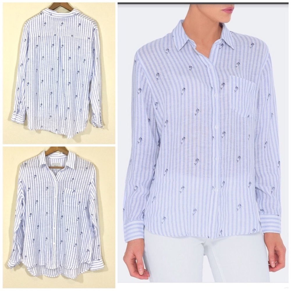 Rails Linen Charli Mermaid Button Down Top - image 2